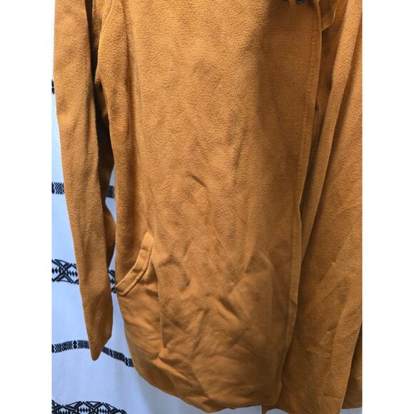 J. Crew mustard yellow open long sleeve cardigan with pockets XL - Picture 6 of 11